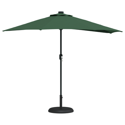 Halve Tuinparasol met Aluminium Paal Groen 294 cm