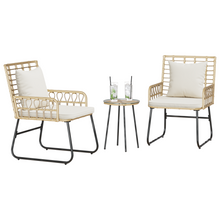 Tuin Eetset met kussen 3 pcs Zwart, Antraciet 35 x 35 x 45 cm
