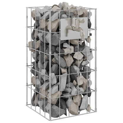 Gabion Kolom met Waterkraan 50x25x25 cm 304 RVS