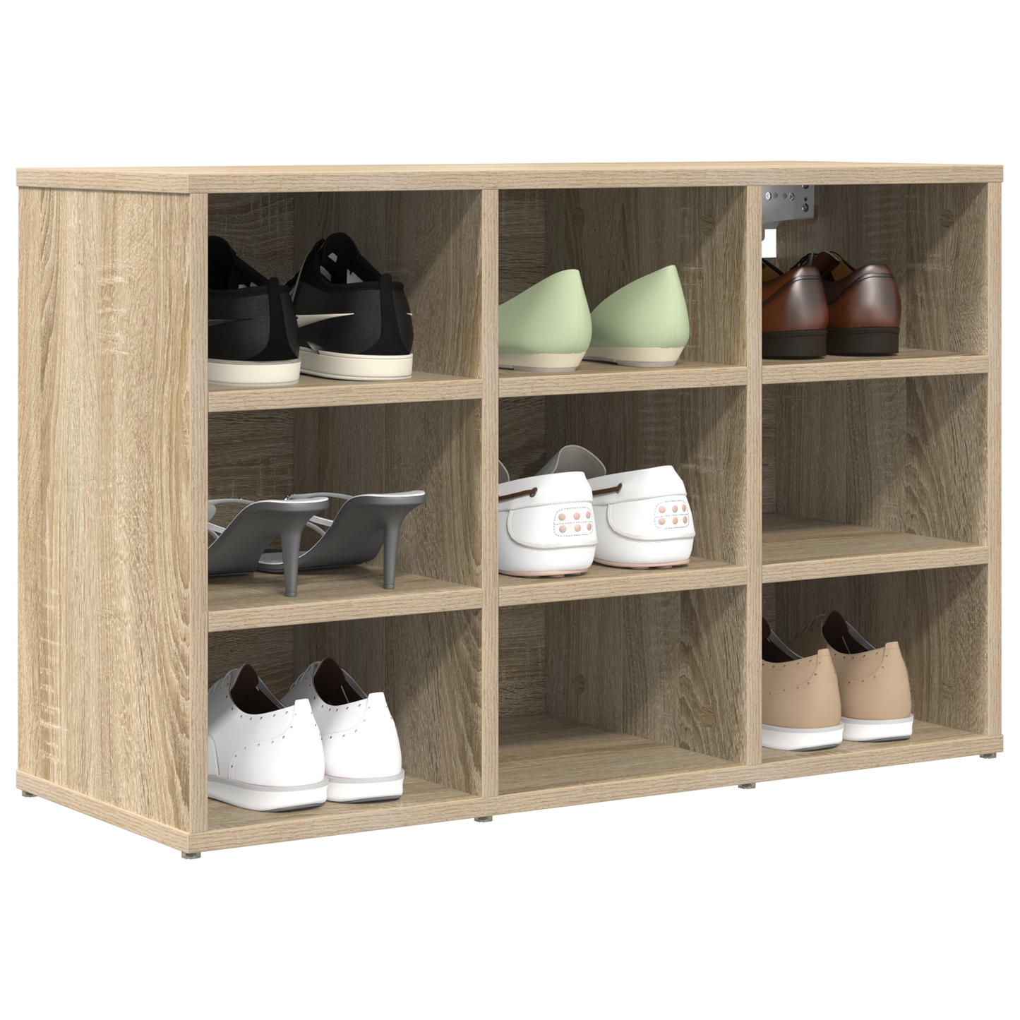 Schoenenkast Sonoma eiken 52.5 x 30 x 50 cm Bewerkt hout