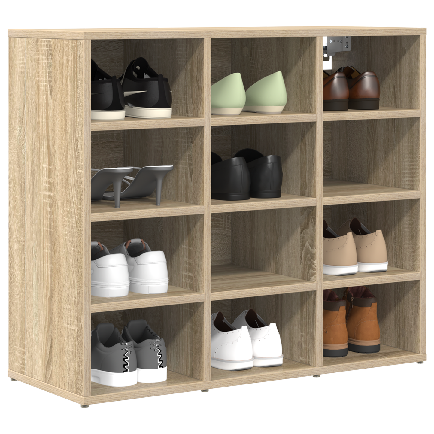 Schoenenkast Sonoma eiken 52.5 x 30 x 50 cm Bewerkt hout