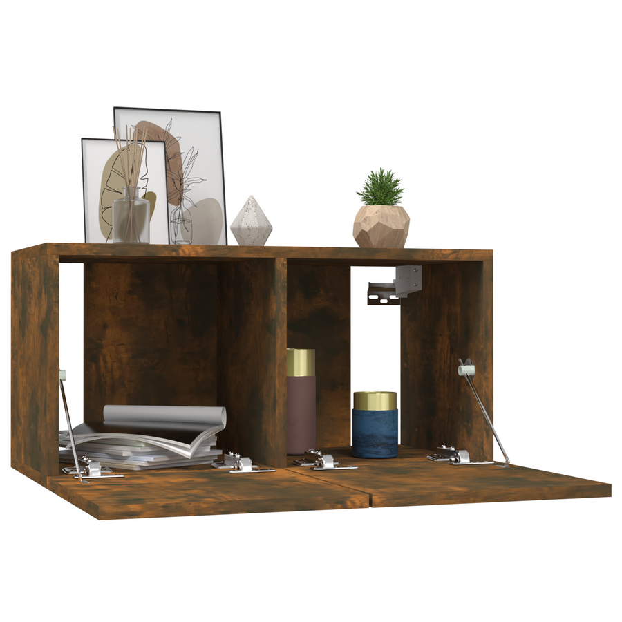 Tv-hangmeubelen 3 st 60x30x30 cm gerookt eikenkleurig