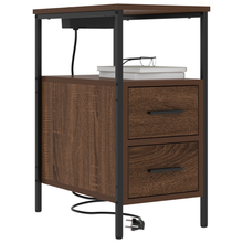 Bedside kasten met lade 2 pcs bruin eikenkleur 30 x 48 x 61 cm