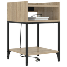 Nachtkastje met plank Sonoma eiken 40 x 40 x 61 cm Bewerkt hout