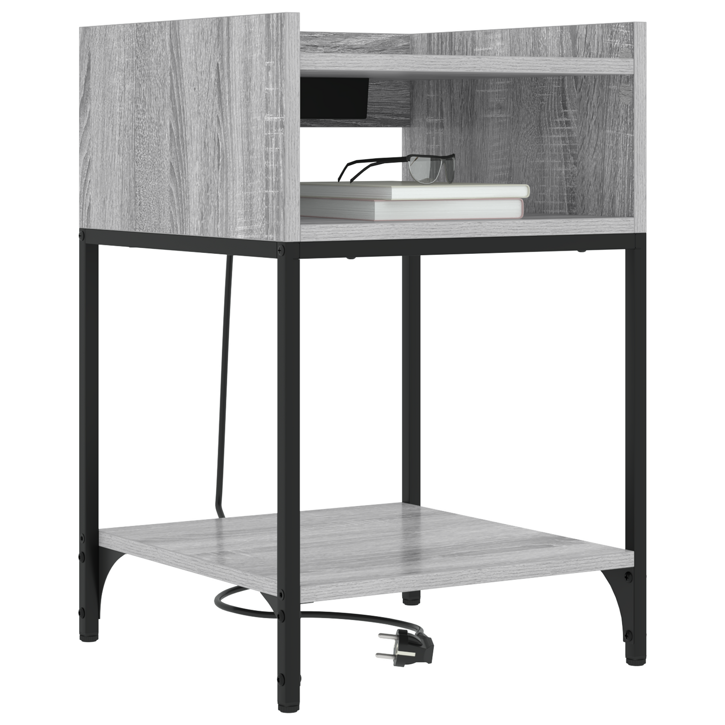 Bedside kasten 2 pcs Grijs sonoma 40 x 40 x 61 cm Bewerkt hout