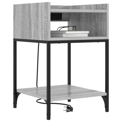 Bedside kasten 2 pcs Grijs sonoma 40 x 40 x 61 cm Bewerkt hout