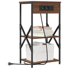 Bedside kasten met plank 2 pcs bruin eikenkleur 41 x 31 x 76 cm