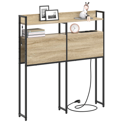 Opberghoofdbord Sonoma eiken 75 cm Bewerkt hout