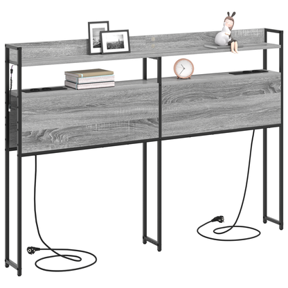 Opberghoofdbord Grijs sonoma 150 cm Bewerkt hout