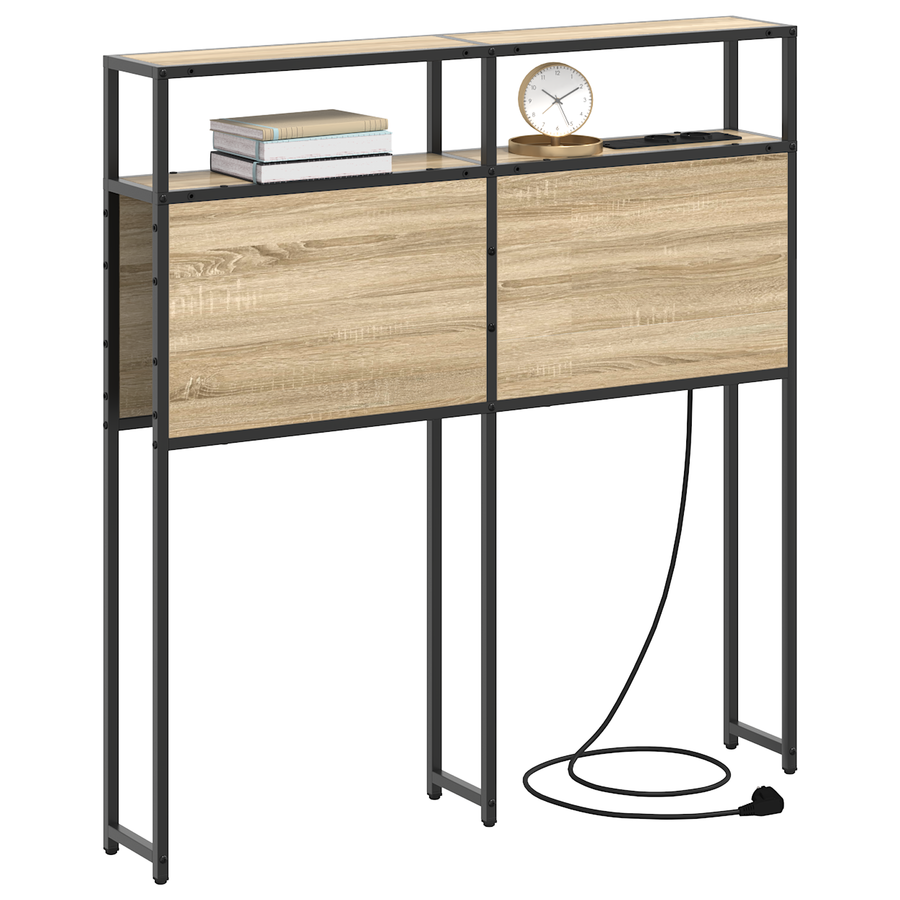 Opberghoofdbord met hoofdeinde met opslag Sonoma eiken 80 cm Bewerkt hout