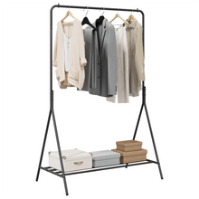 Kledingrek Zwart 100x56x154 cm van Gegalvaniseerd Staal