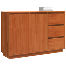 Dressoir met lade met opslag met de deur Bruin 111 x 34 x 75 cm Massief grenenhout