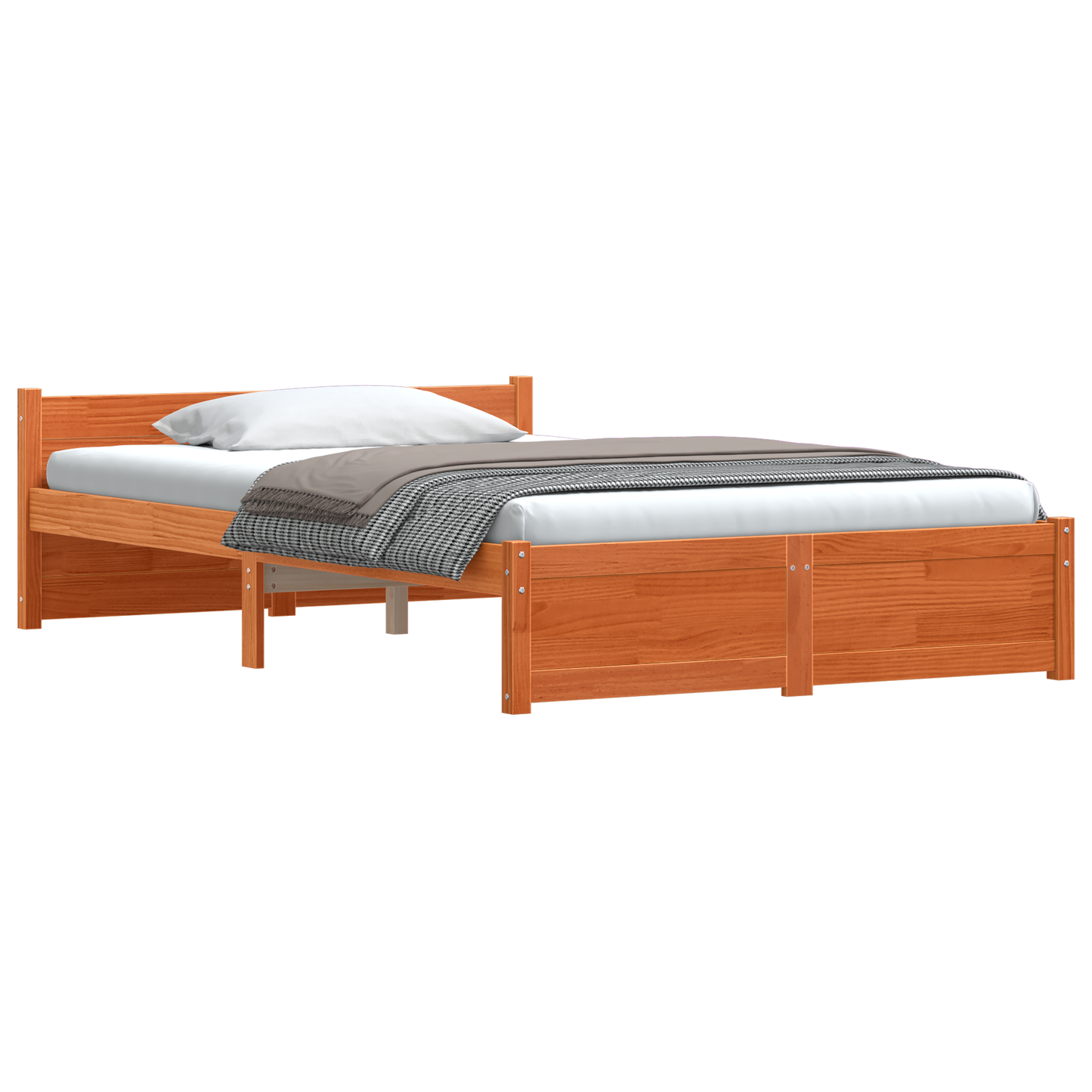 Bedframe Wasbruin 120 x 200 cm Massief grenenhout