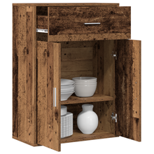 Dressoir met lade met plank met opslag met de deur Oud hout 79 x 38 x 80 cm Bewerkt hout