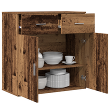 Dressoir met lade met plank met opslag met de deur Oud hout 79 x 38 x 80 cm Bewerkt hout
