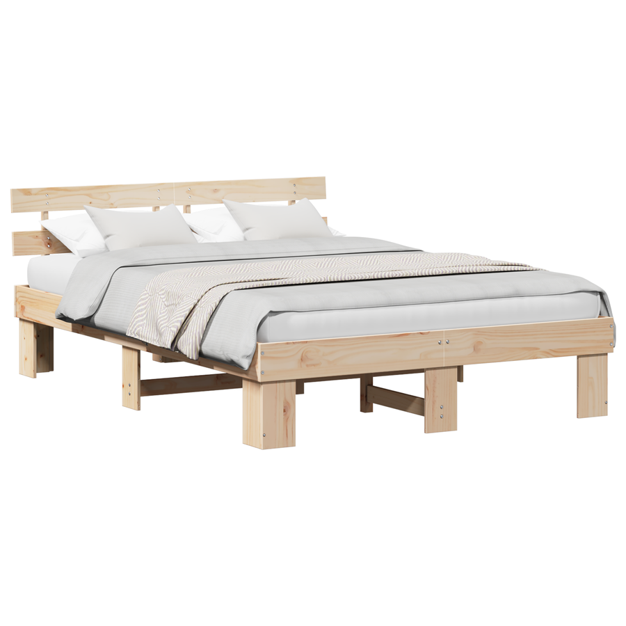 Bedbodem met Hoofdeinde 150x200 cm Massief Grenenhout