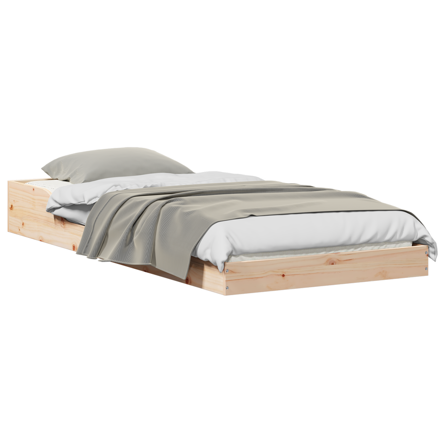 Bedframe Bruin 75 x 190 cm Massief grenenhout