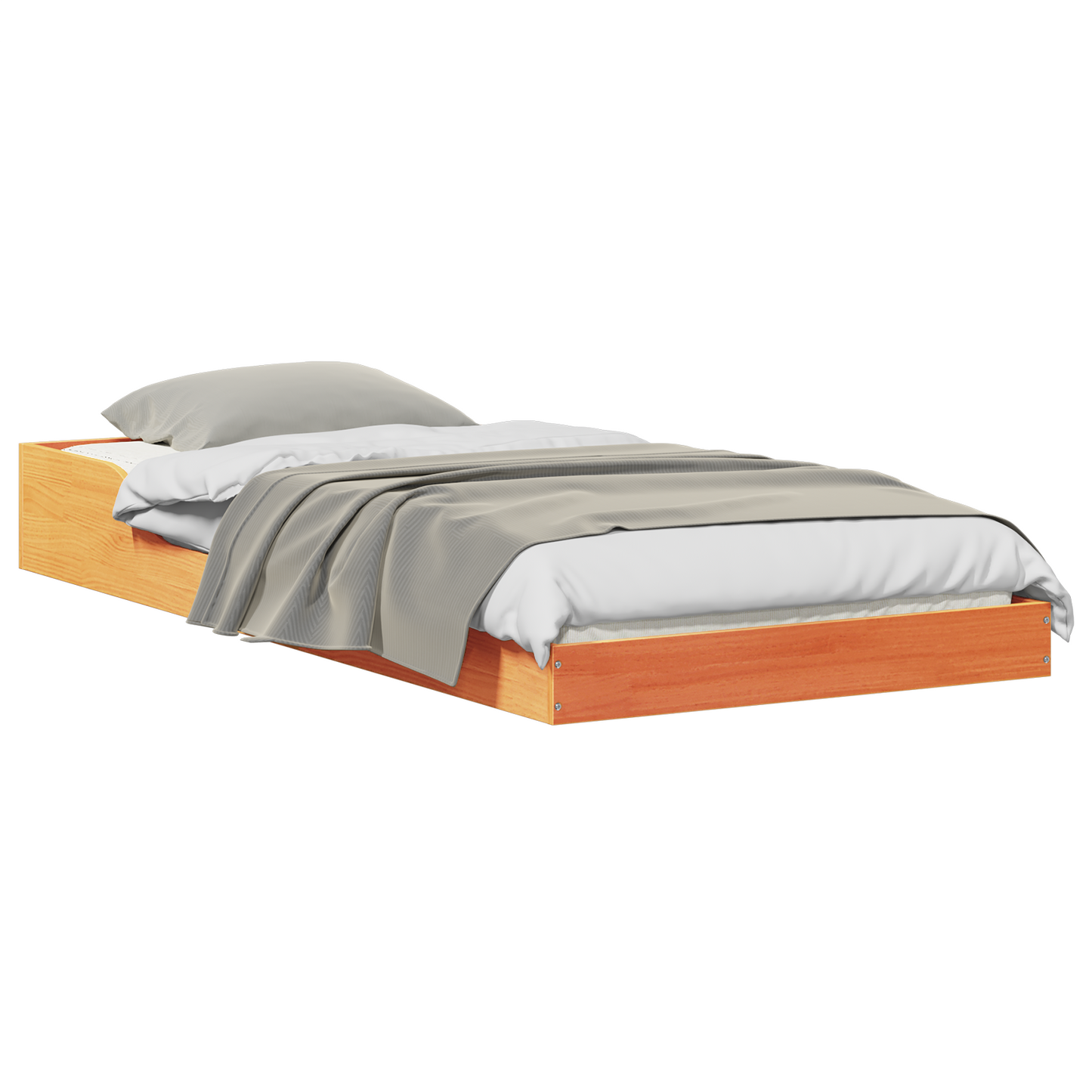 Bedframe Wasbruin 75 x 190 cm Massief grenenhout