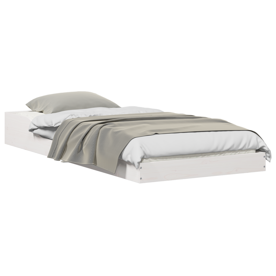 Bedframe Wit 80 x 220 cm Massief grenenhout