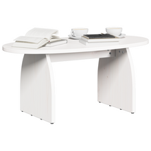 Salontafel Wit 80 x 40 x 35 cm Massief grenenhout