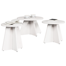 Koffietafel Set 3 pcs Wit 49 x 49 x 30 cm Massief grenenhout