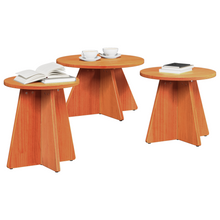 Salontafel 3 pcs Wasbruin 49 x 49 x 30 cm Massief grenenhout