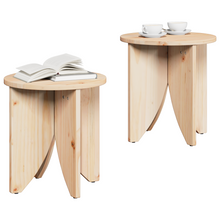 Salontafel 2 pcs Natuurlijk 41.5 x 41.5 x 44 cm