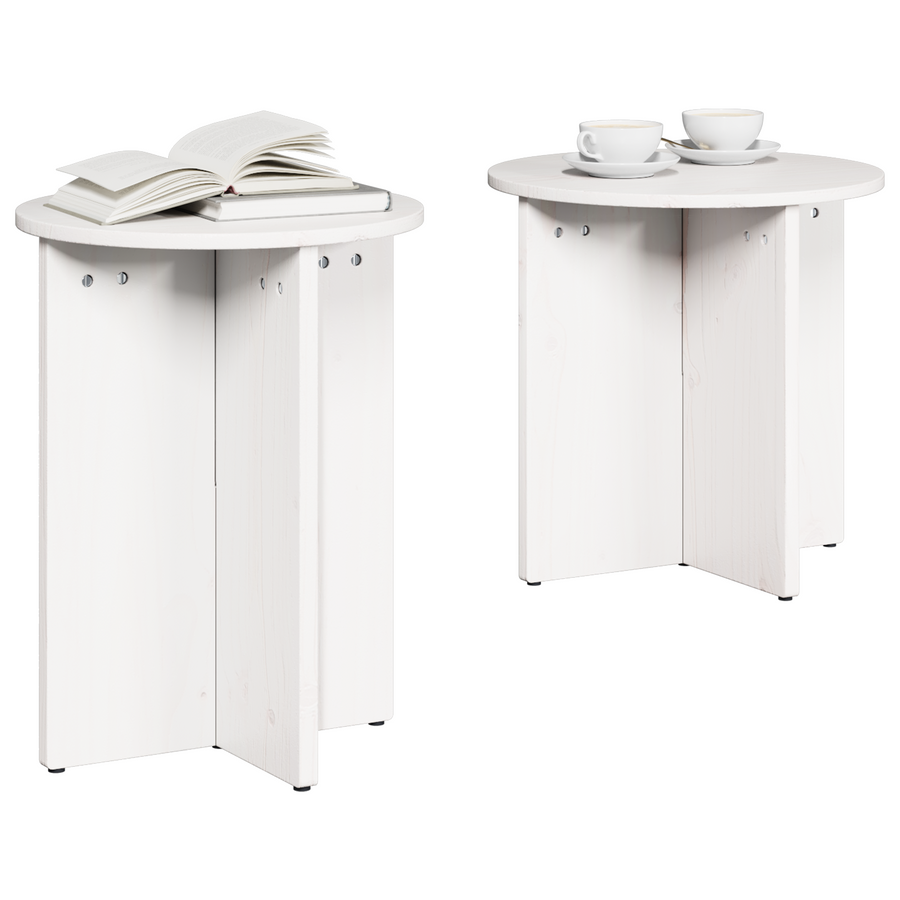 Koffietafel Set 2 pcs Wit 41,5 x 41,5 x 41 cm