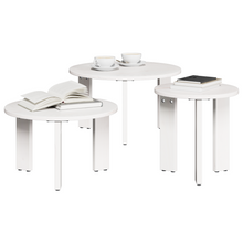 Koffietafel Set 3 pcs Wit 47.5 x 47.5 x 27 cm