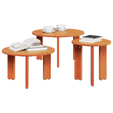 Koffietafel Set 3 pcs Wasbruin 47.5 x 47.5 x 27 cm
