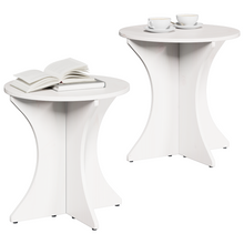 Koffietafel Set 2 pcs Wit 46 x 46 x 47 cm Massief grenenhout