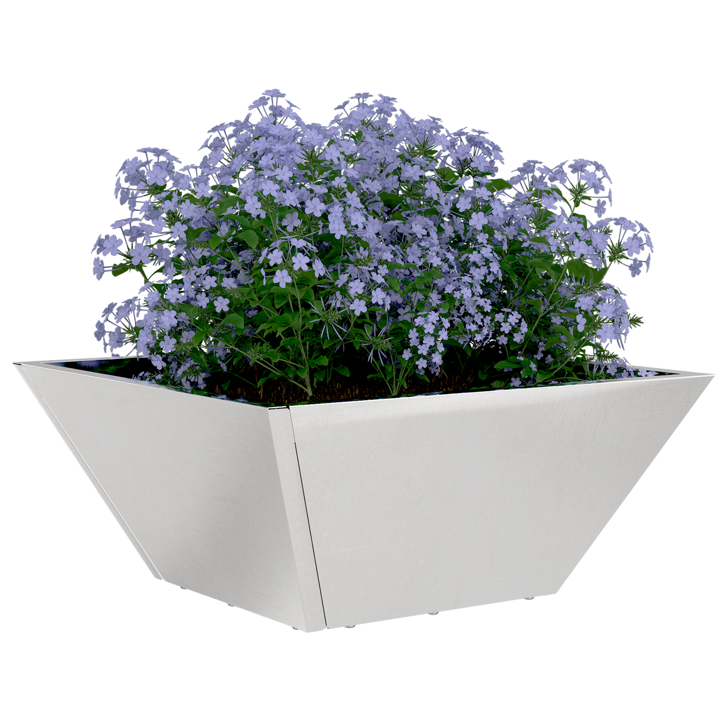 Tuin Kom Planten 5 stuks 35x35x15 cm RVS