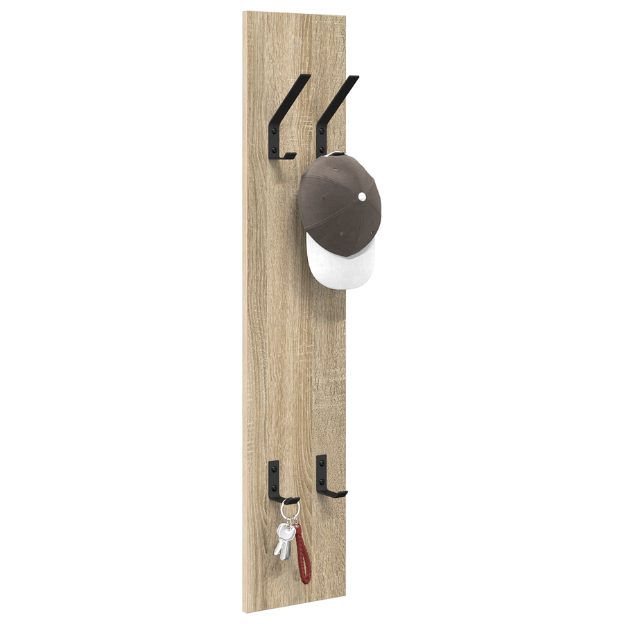 Wandgemonteerde kapstok Sonoma eiken 20 x 1,5 x 100 cm