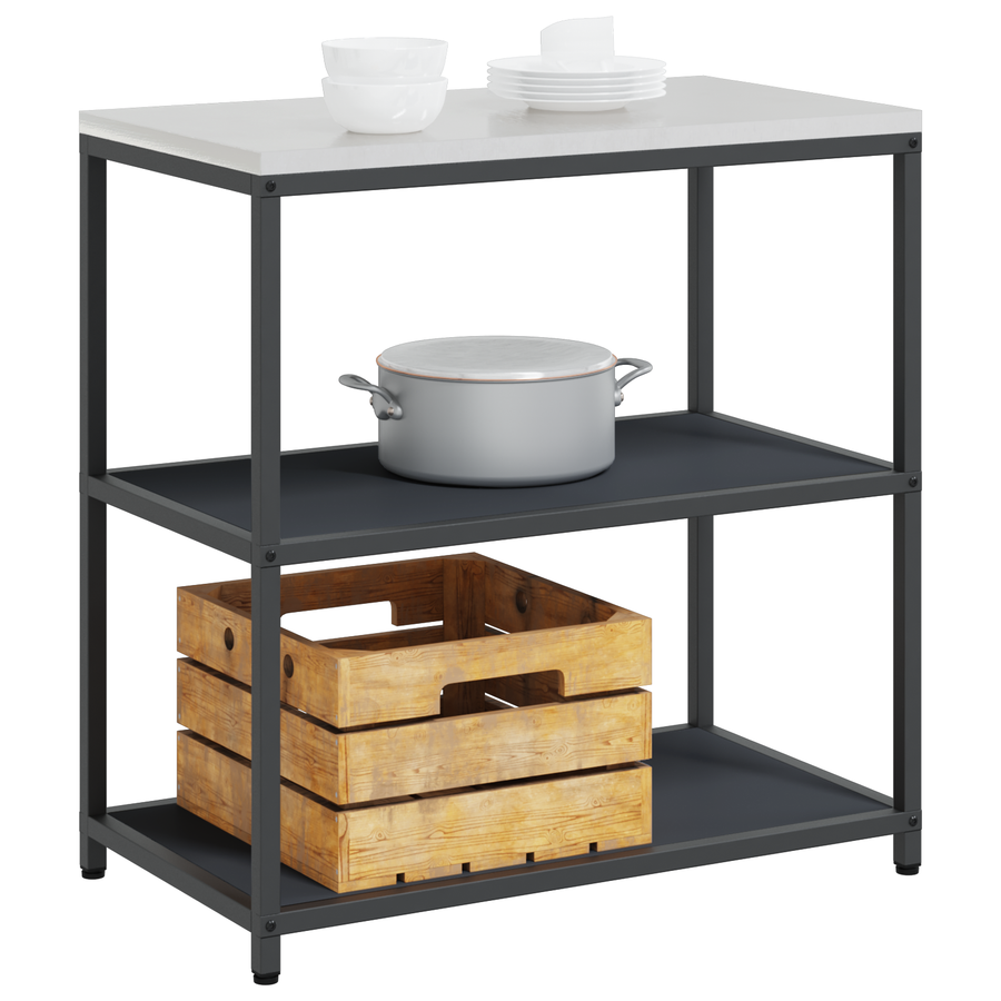 Keuken opslag plank met plank met opslag Antraciet 60 x 50 x 92 cm Staal