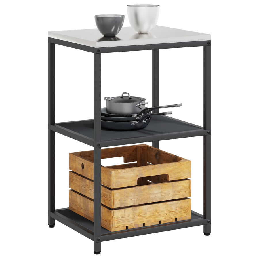 Keuken opslag plank met plank met opslag Antraciet 60 x 50 x 92 cm Staal