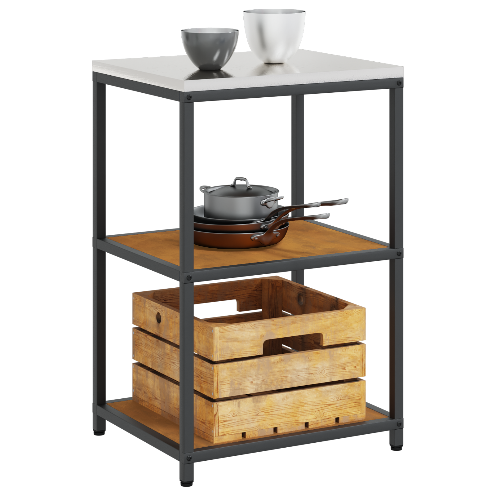 Keuken opslag plank Roestig 60 x 50 x 92 cm Verweerd staal