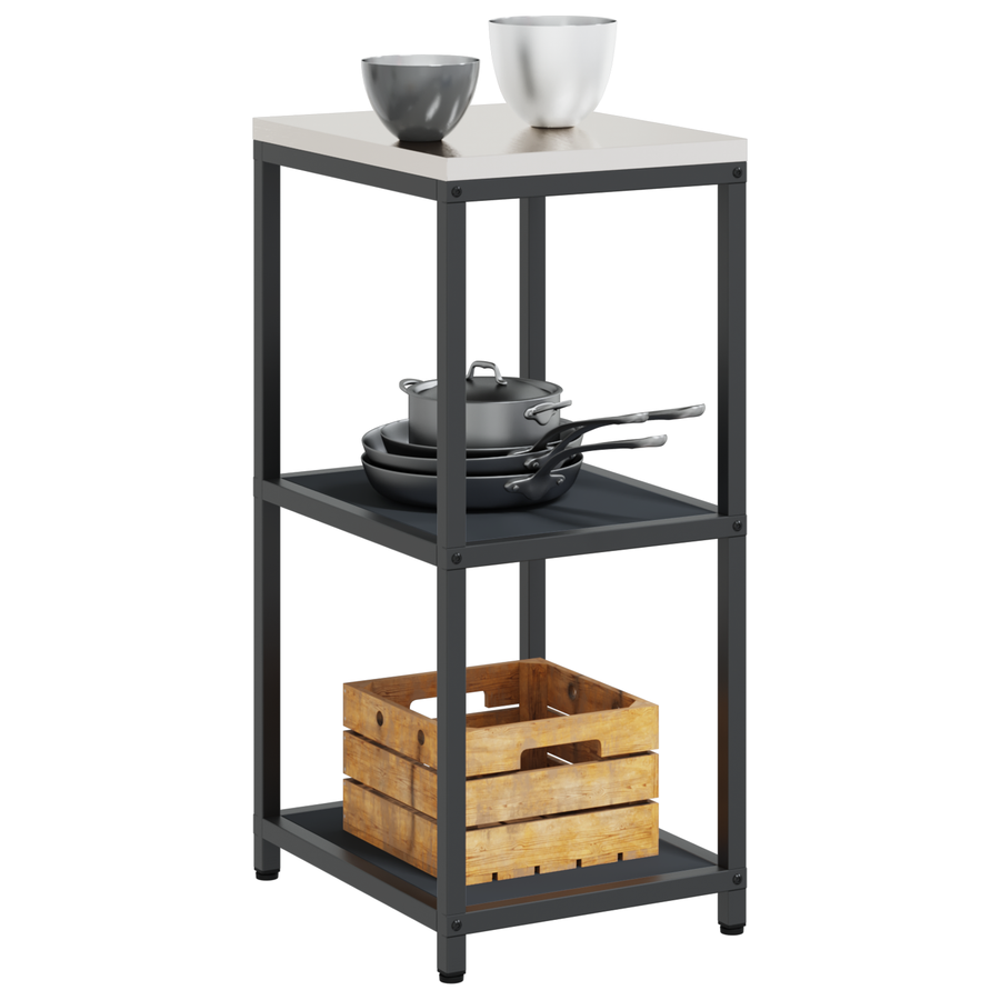 Keuken opslag plank met plank met opslag Antraciet 60 x 50 x 92 cm Staal