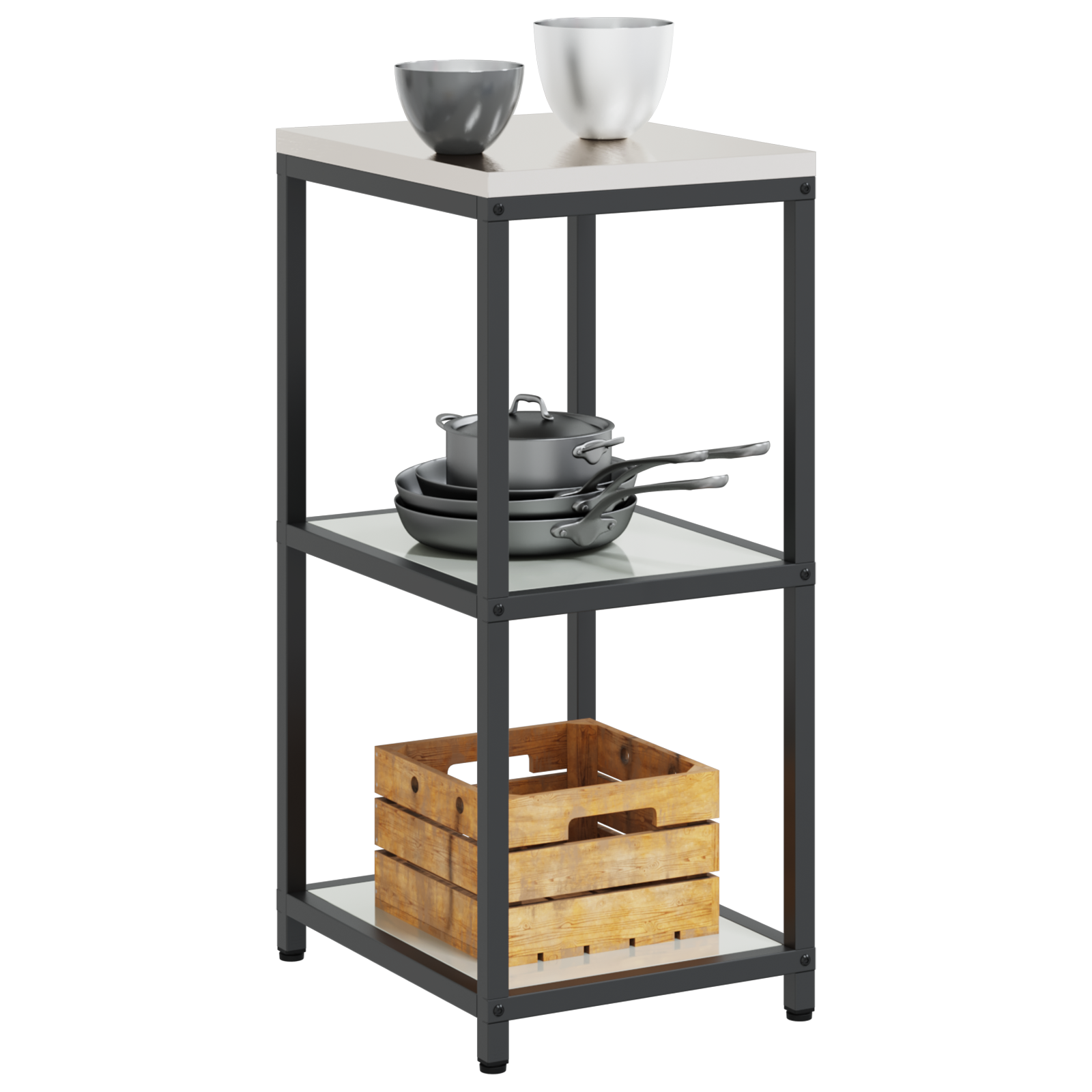 Keuken opslag plank Zilver 60 x 50 x 92 cm Gegalvaniseerd staal