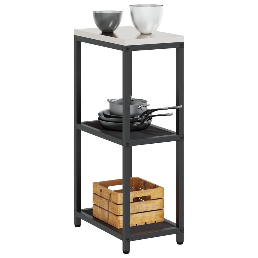 Keuken opslag plank met plank met opslag Zwart 60 x 50 x 92 cm Staal
