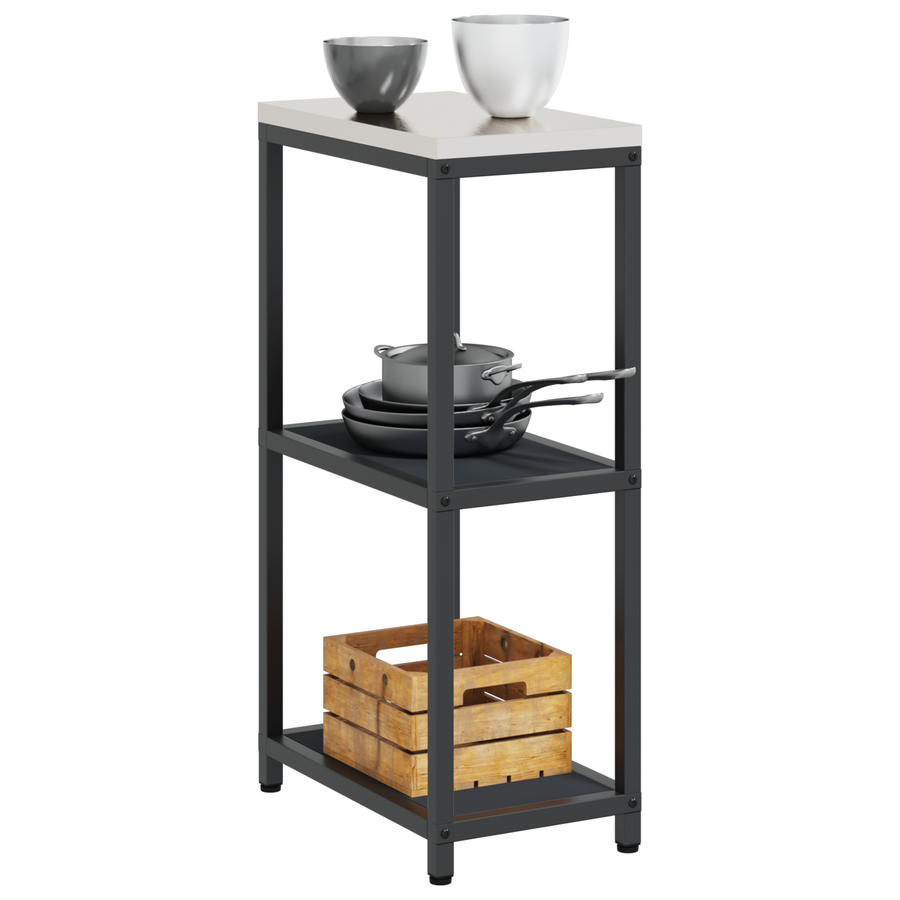 Keuken opslag plank met plank met opslag Antraciet 60 x 50 x 92 cm Staal