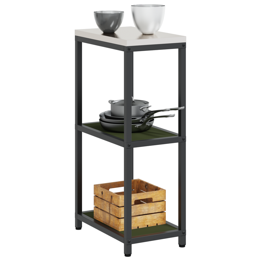 Keuken opslag plank met plank met opslag Olijfgroen 60 x 50 x 92 cm Staal