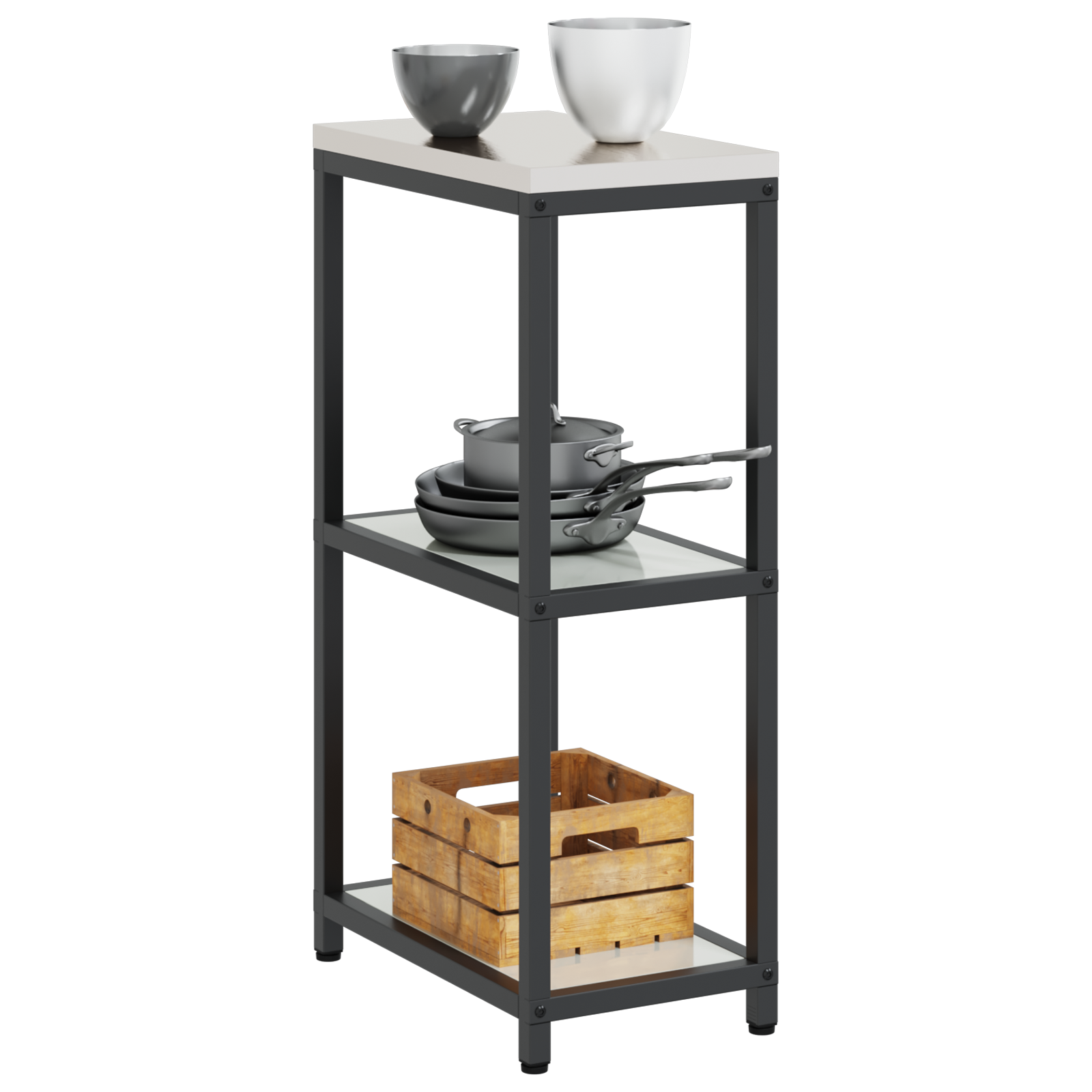 Keuken opslag plank Zilver 60 x 50 x 92 cm Gegalvaniseerd staal