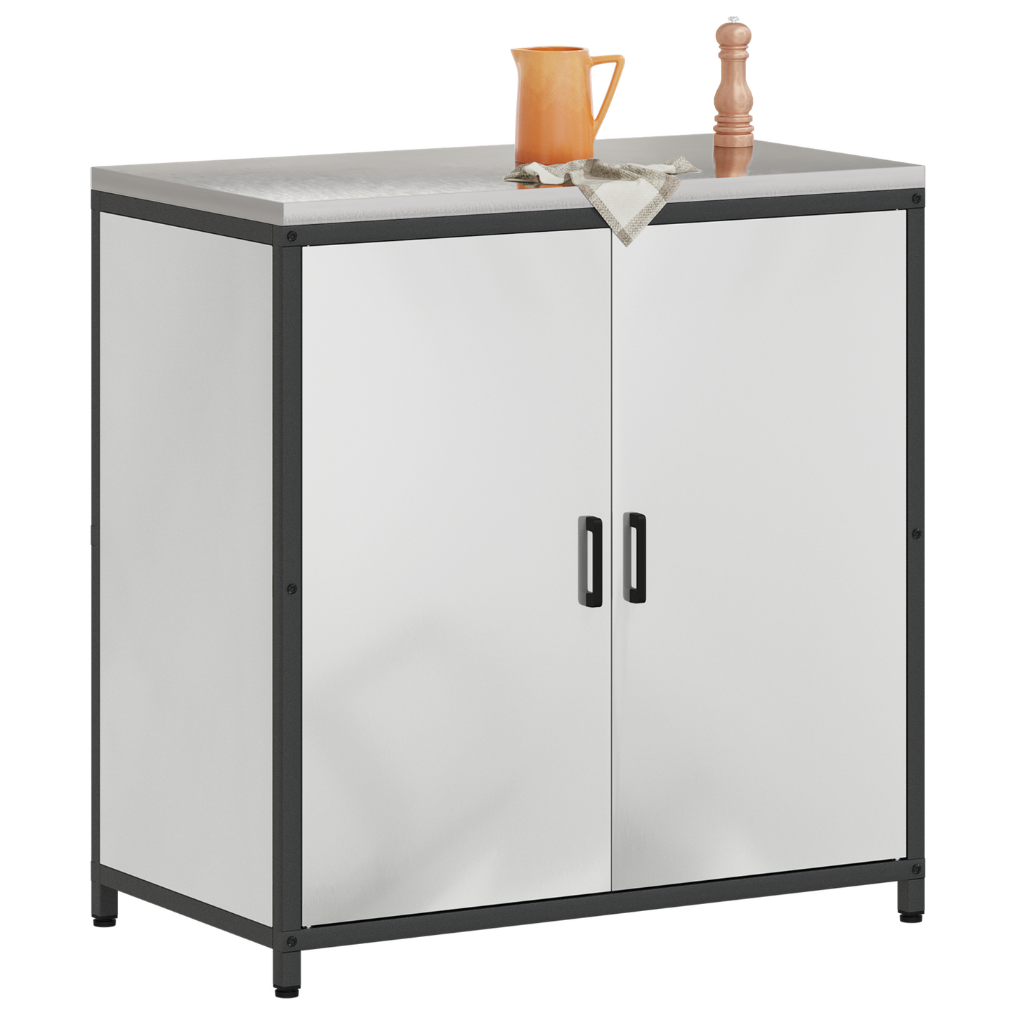 Keukenopslag Kast Zilver 60 x 50 x 92 cm Gegalvaniseerd staal