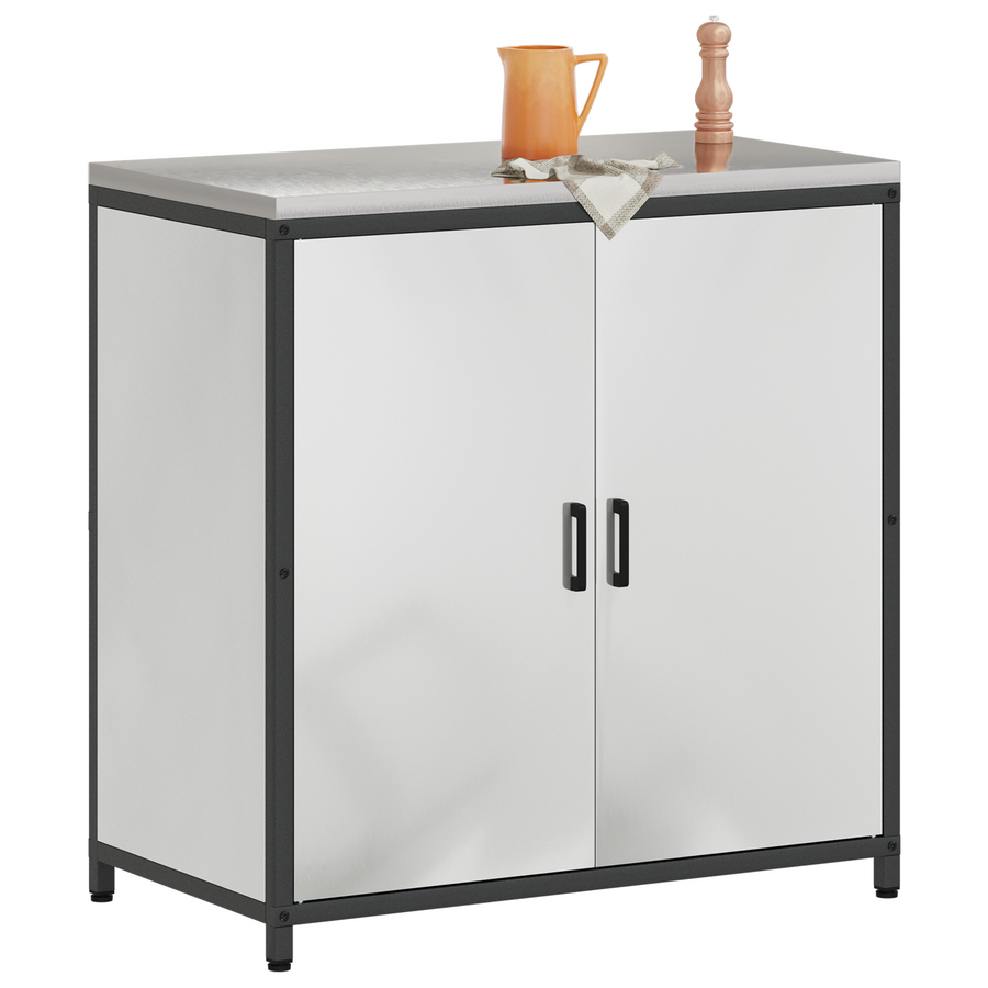 Keukenopslag Kast Zilver 60 x 50 x 92 cm Gegalvaniseerd staal