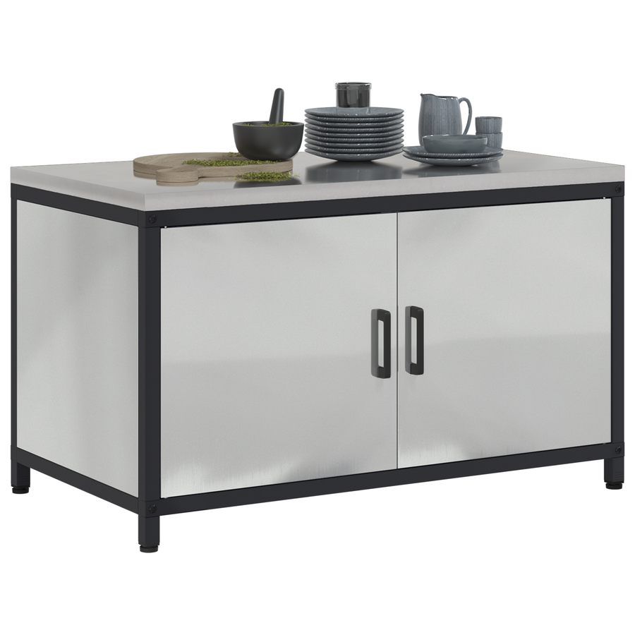 Keukenopslag Kast Zilver 60 x 50 x 92 cm Gegalvaniseerd staal