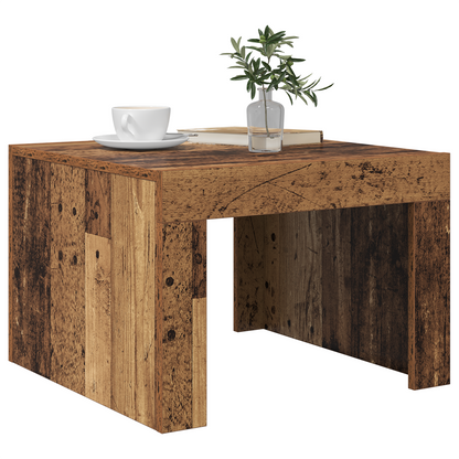 Salontafel Oud hout 50 x 50 x 35 cm Bewerkt hout