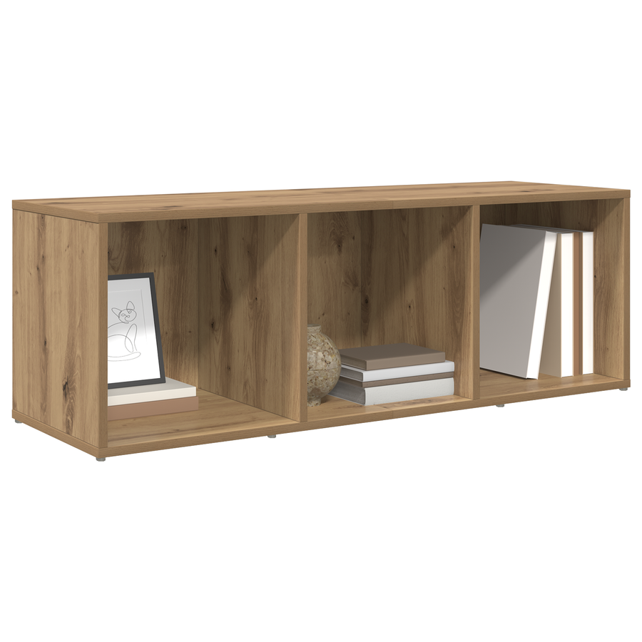 TV-kast met opslag artisanaal eikenkleurig Bewerkt hout