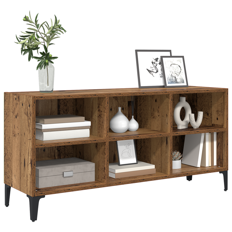 Oude Houten TV Stand Oude Hout Gefabriceerd hout, Metaal