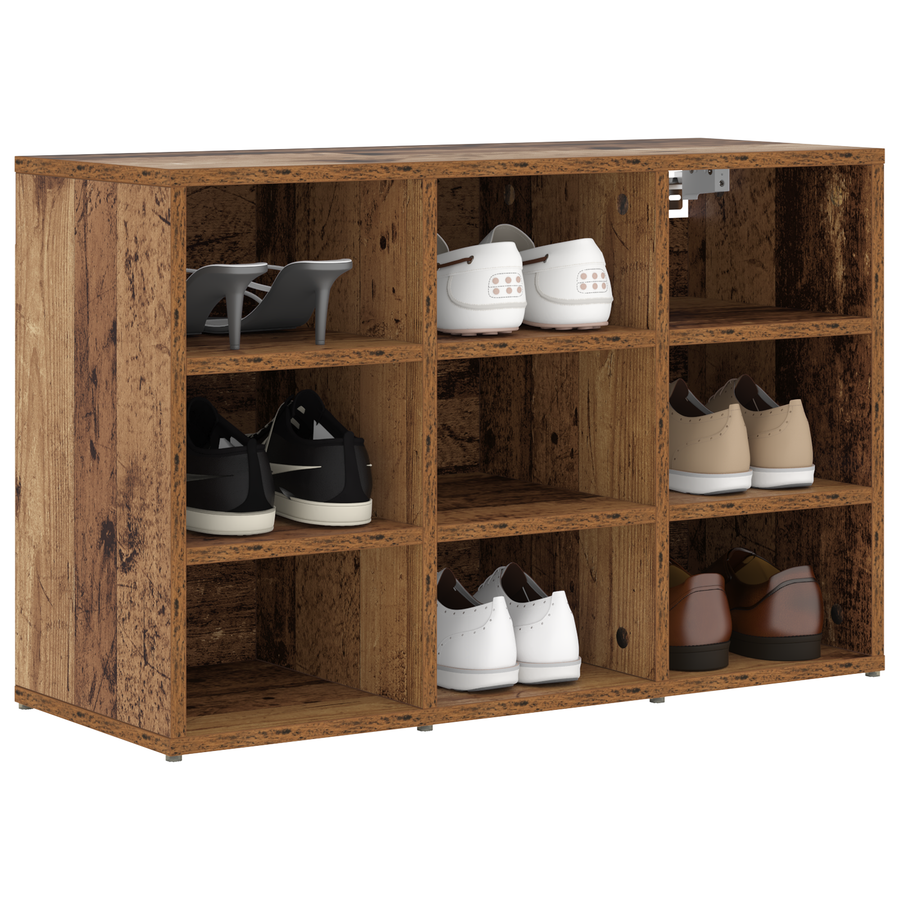 Schoenenkast met plank Oude hout 52.5 x 30 x 50 cm Bewerkt hout