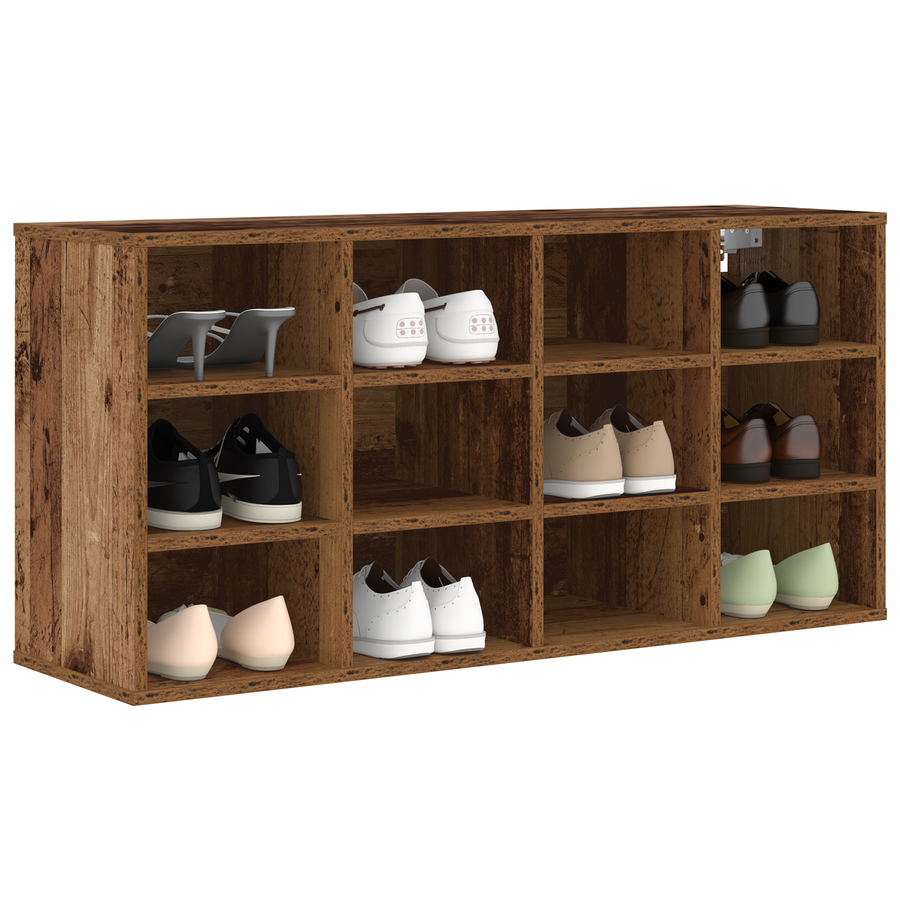 Schoenenkast met plank Oude hout 52.5 x 30 x 50 cm Bewerkt hout